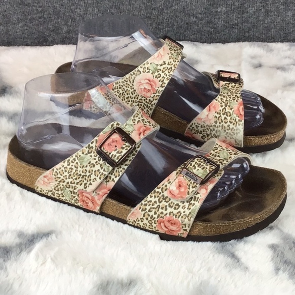 Birkenstock Floral Print Sandals Size 39 ‎ 8–8.5